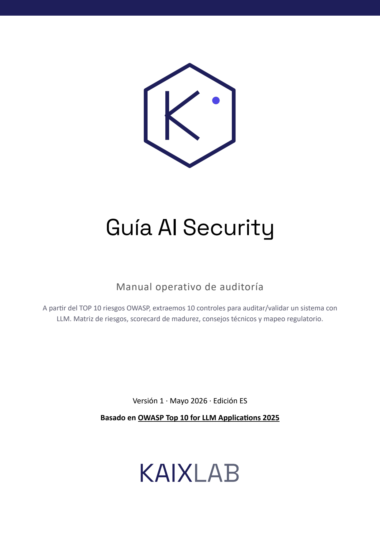 Portada de la Guía AI Security para LLMs